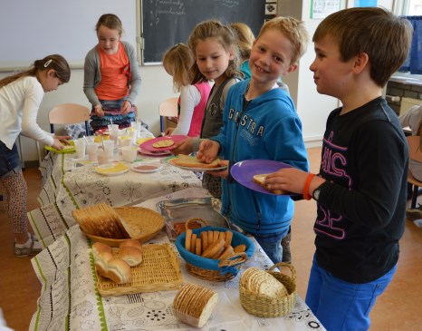 het lopend buffet in groep 4