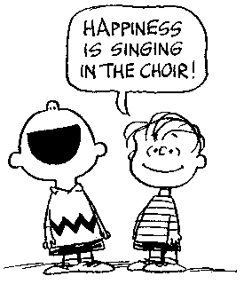 Happiness is singing in the choir!